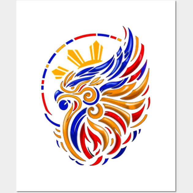 "Eagle's Embrace: The Radiant Spirit of the Philippine Sun" Wall Art by Six Collections